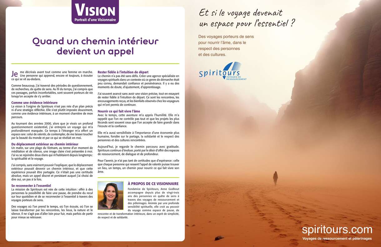 SPIRITOUR  - VOYAGES DE RESSOURCEMENT - MAI 2026