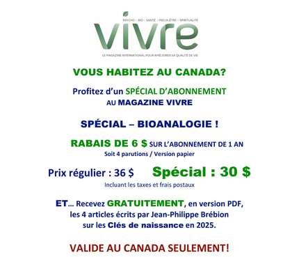Sp&eacute;cial Abonnement - Bioanalogie